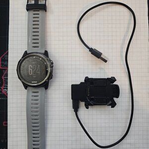 Garmin Fenix 3 HR Sapphire GPS Multisport Watch Gray Band + Charger Running Hiki